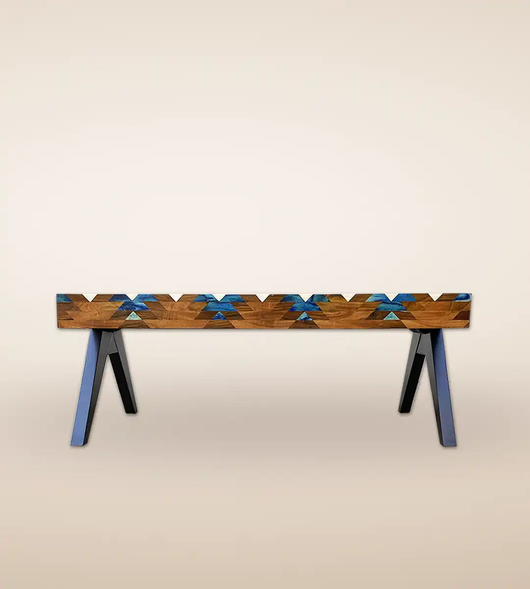 Aqua Parquetry Luxury Wooden Coffee Table - Heritage Home