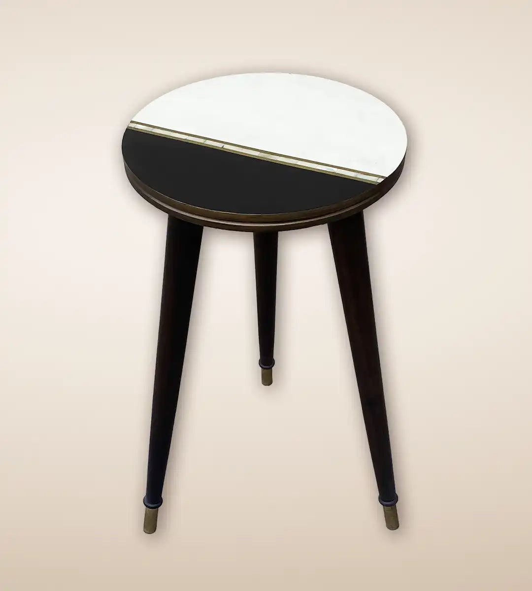 Colour Block Luxury Wooden Tall Side Table
