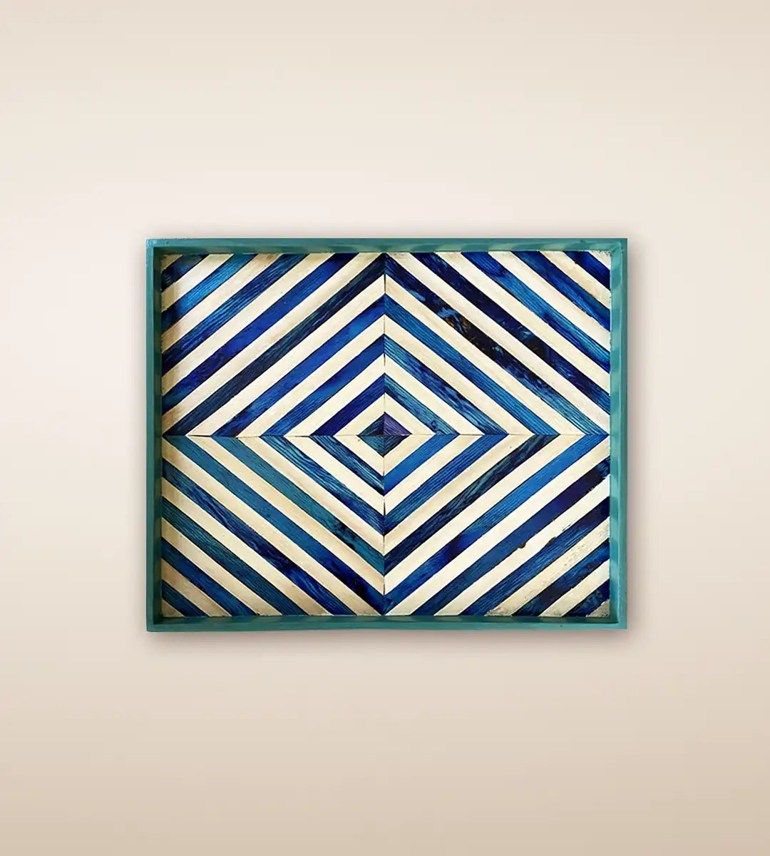 Diamond Parquetry Premium Wooden Serving Tray