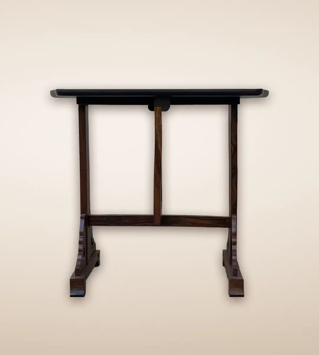 Floral Wooden Serving Tray Table - Teal Color