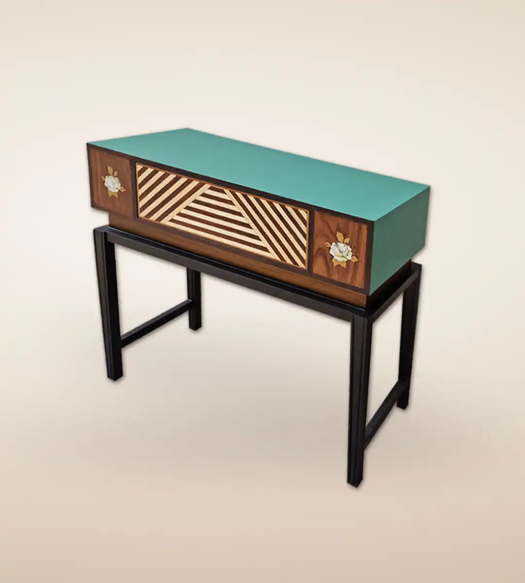 Rosa Parquetry Luxury Wooden Console Table - Heritage Home