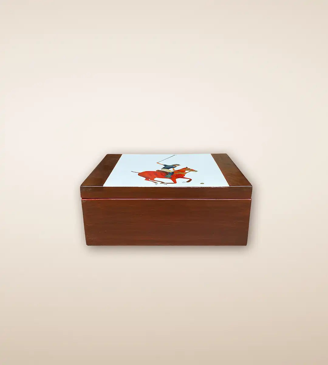 White Polo Wooden Accent Box
