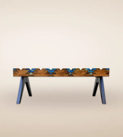 Aqua Parquetry Luxury Wooden Coffee Table - Heritage Home