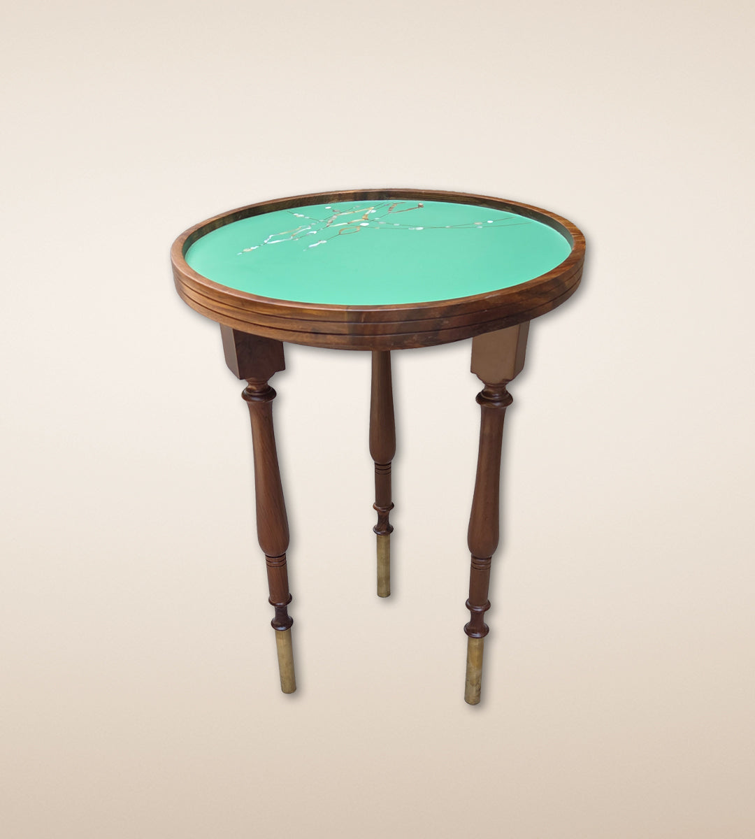 Celadon Sparkle Tall Table