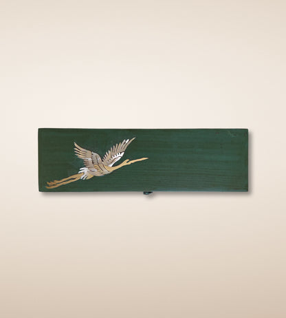 Crane Jewellery Box - Forest Green
