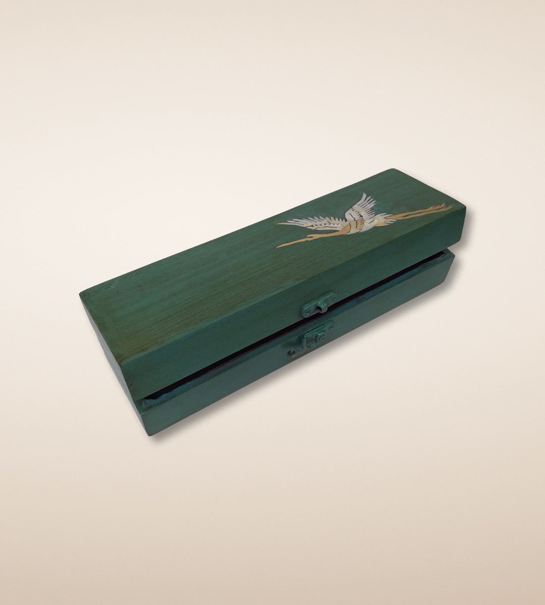 Crane Jewellery Box - Forest Green