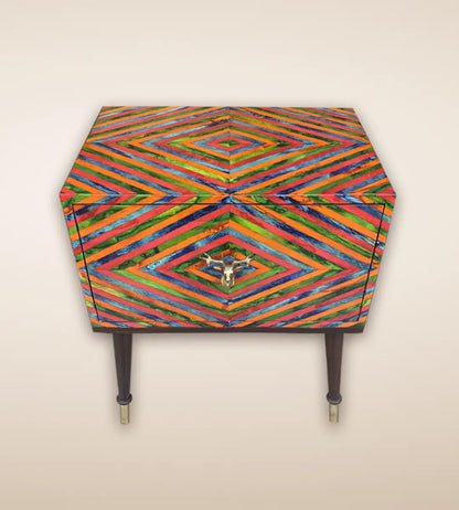 Diamond Parquetry Mini Trunk - Multi