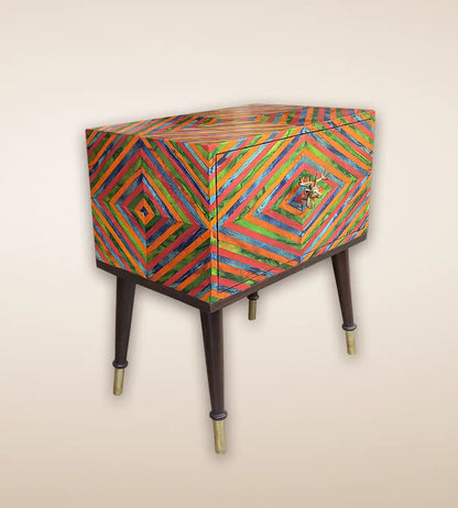 Diamond Parquetry Mini Trunk - Multi