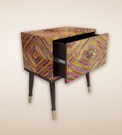 Diamond Parquetry Mini Trunk - Multi