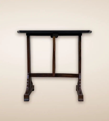 Floral Wooden Serving Tray Table - Teal Color