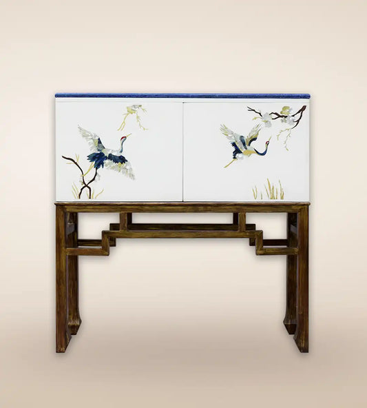 Flying Crane Wooden Luxury Storage Cabinet - Heritage Home