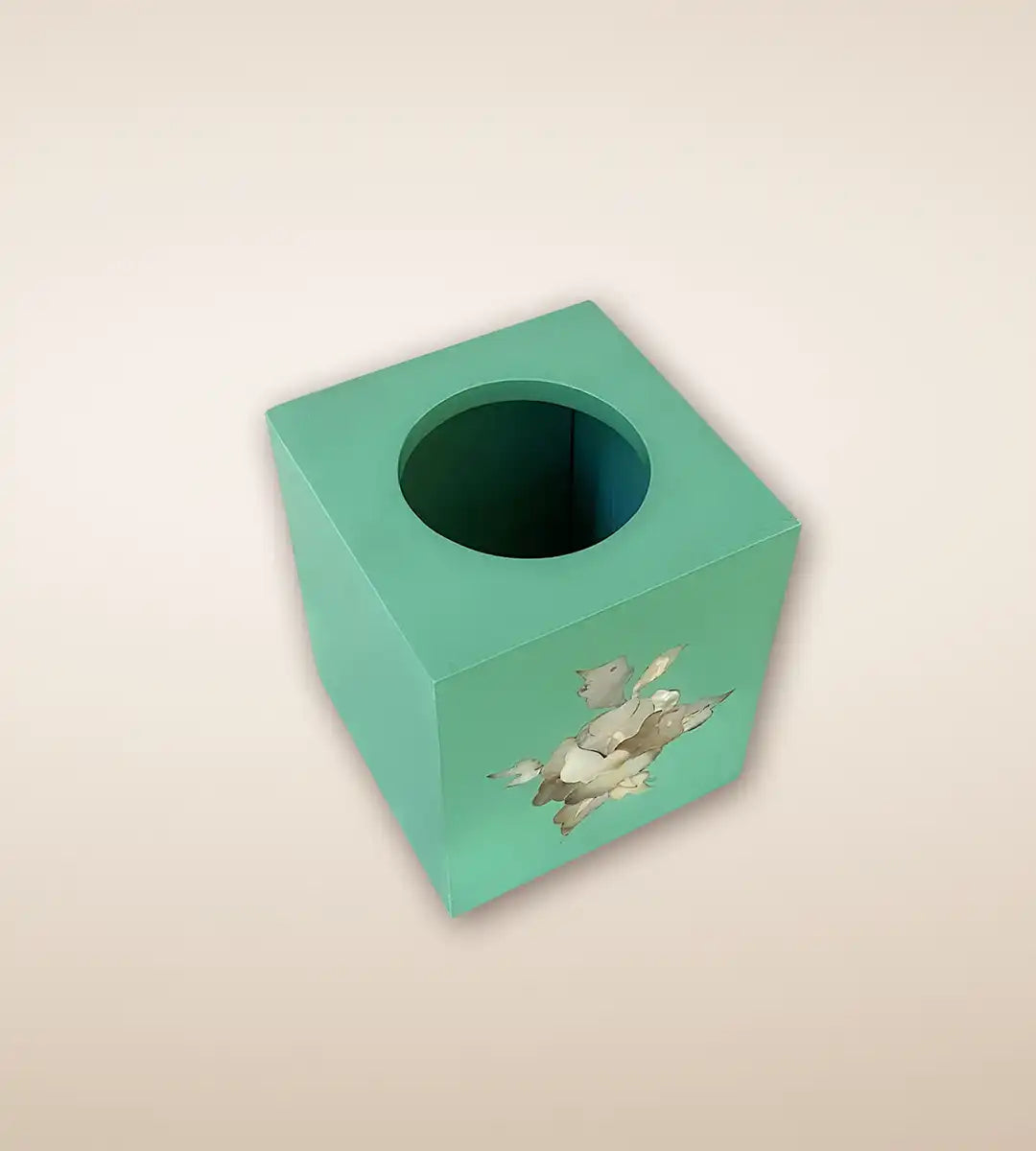 Green Rosa Wooden Tissue Box by Heritage Home