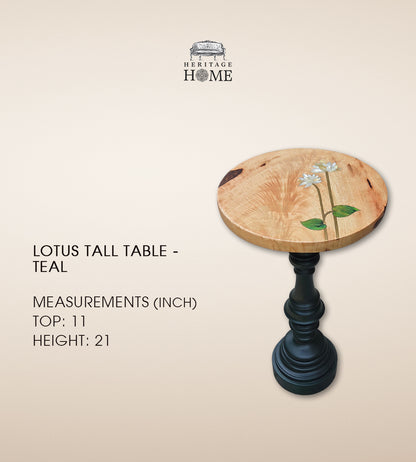 Lotus Tall Table - Teal