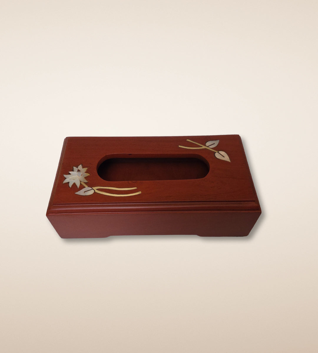 Lotus Tissue Box – Crimson
