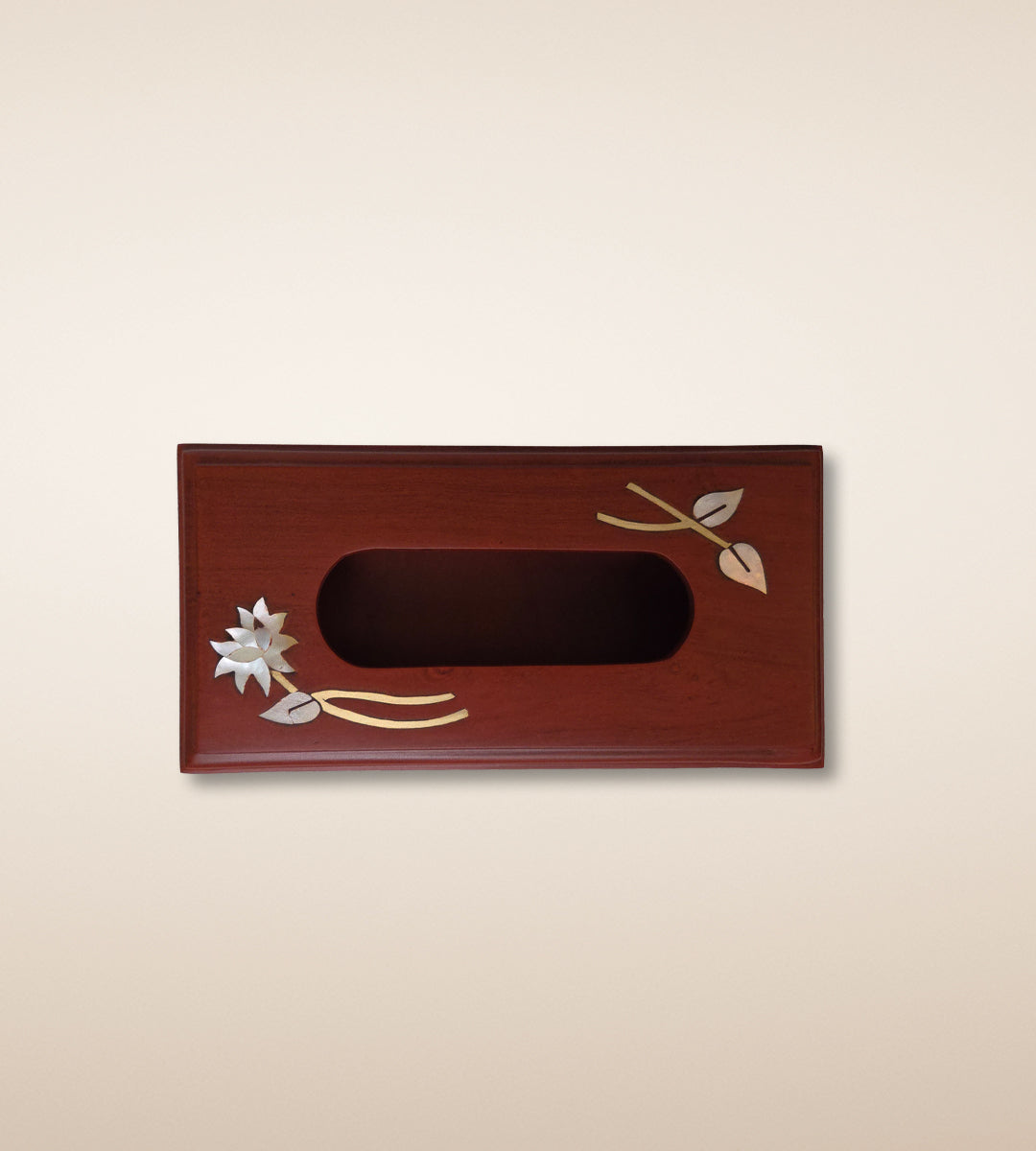 Lotus Tissue Box – Crimson
