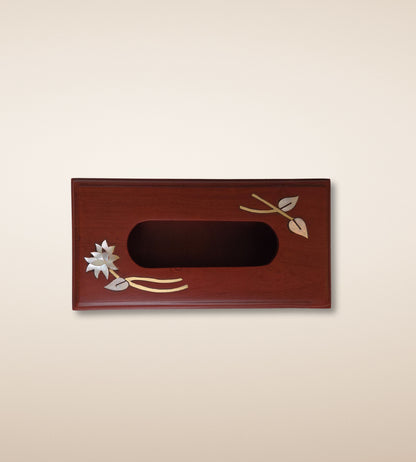 Lotus Tissue Box – Crimson