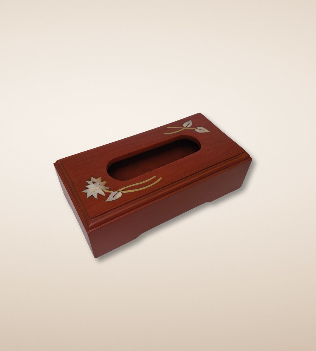 Lotus Tissue Box – Crimson