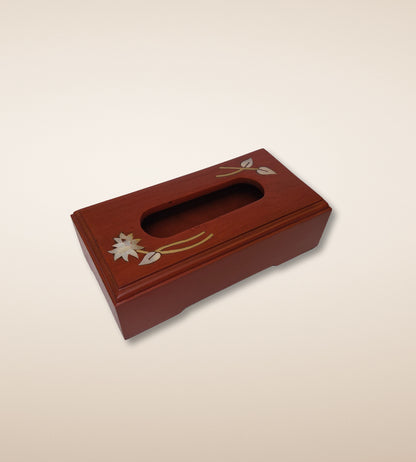 Lotus Tissue Box – Crimson