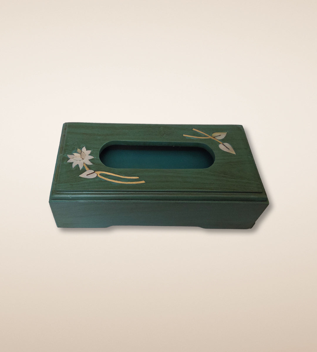 Lotus Tissue Box – Jade