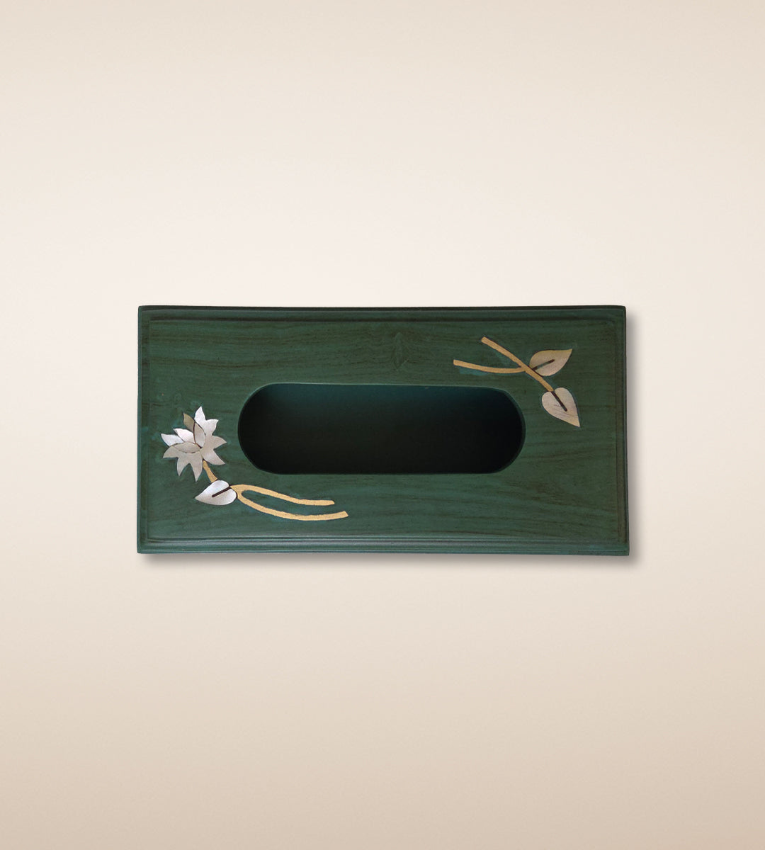 Lotus Tissue Box – Jade