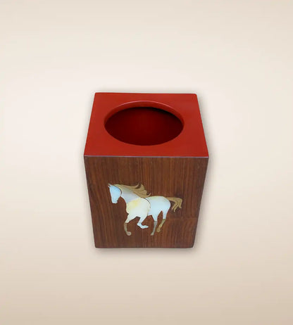 Polo Testured Wooden Tissue Box by Heritage Home