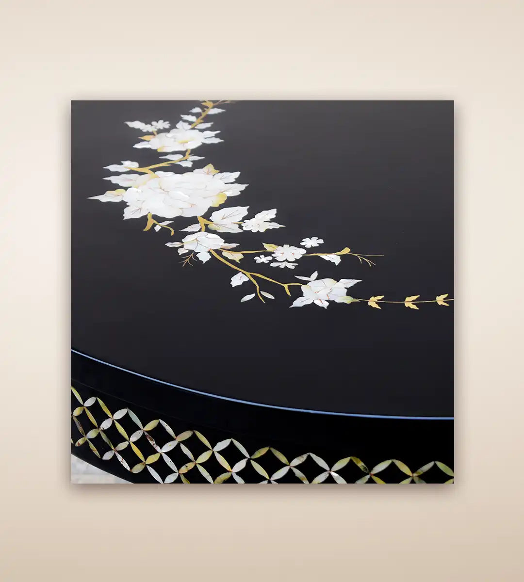 Rosa High Gloss Wooden Luxury Black Foyer Table