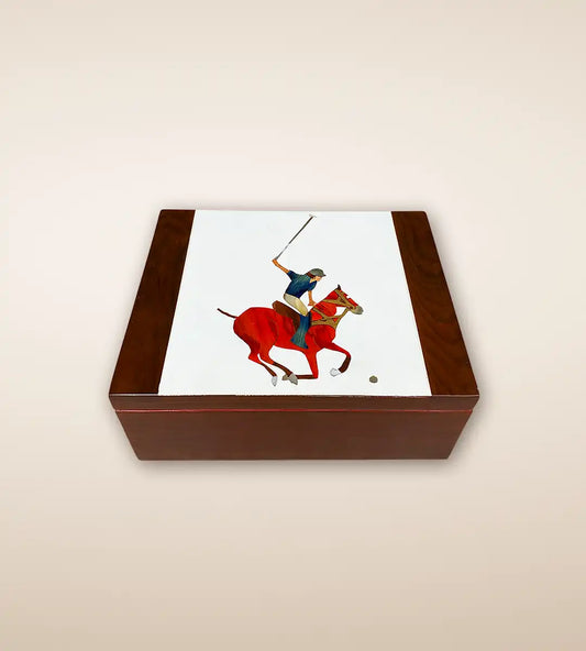 White Polo Wooden Accent Box