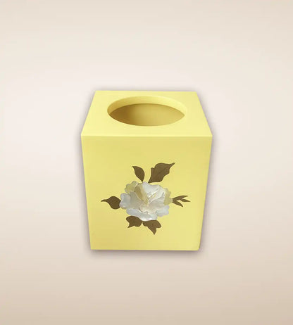 Rosa Tissue Box - White