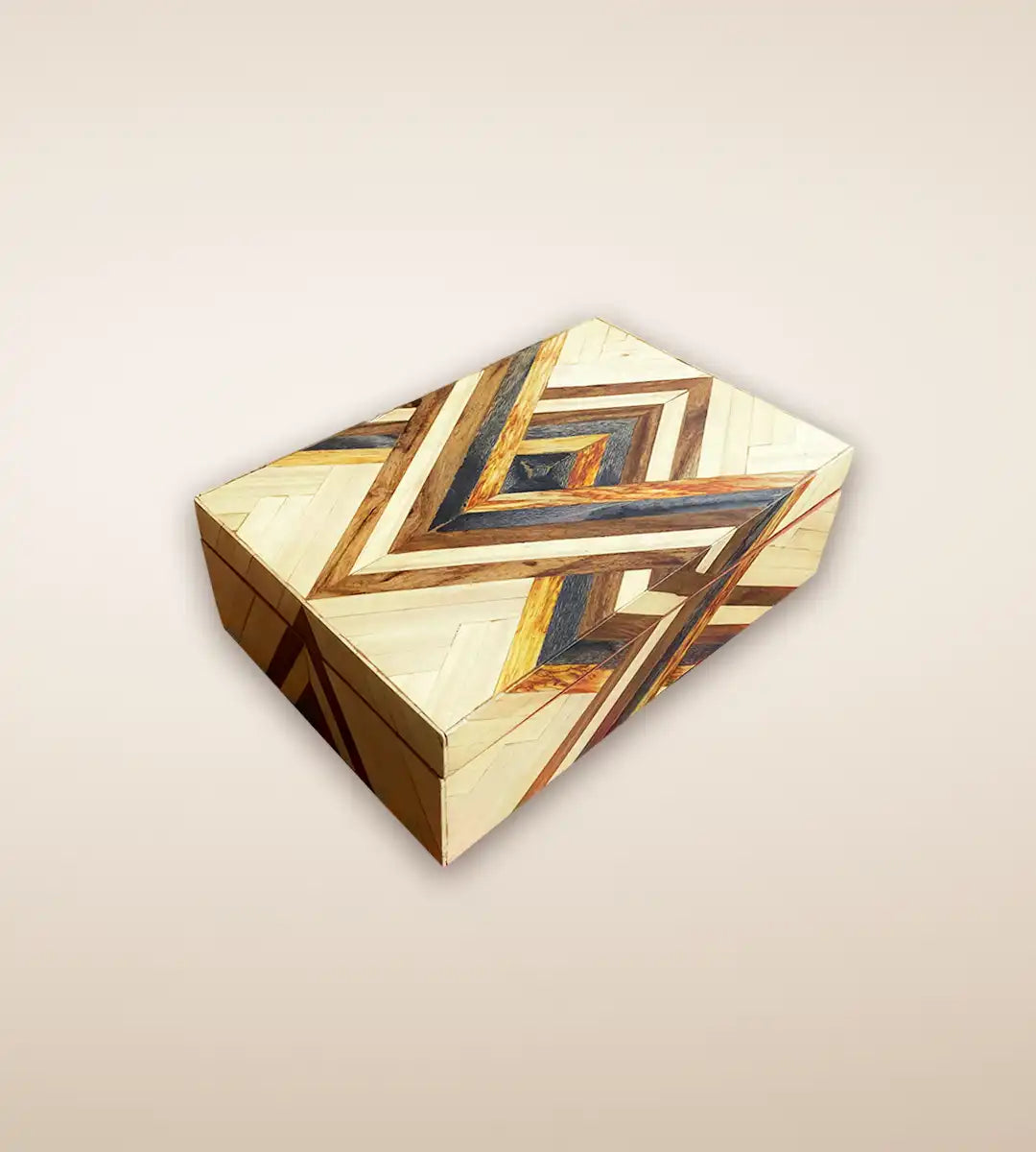 ZigZag Parquetry Luxury Handmade Wooden Box